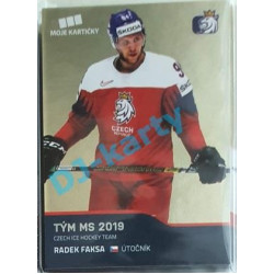 2020 MK reprezentace Radek Faksa Tým MS 2019 #70 Gold Promo