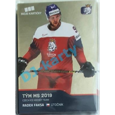 2020 MK reprezentace Radek Faksa Tým MS 2019 #70 Gold Promo