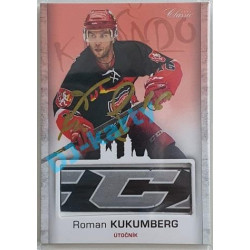 2017 OFS Mountfield Cup Roman Kukumberg #14 2/4 Game Used Stick Gold Signature