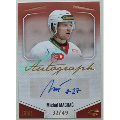 2022/23 Goal Cards Chance Liga 1. série #A-65 Michal Machač Autograph 32/49