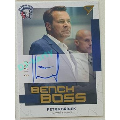 2022/23 Sportzoo ELH 2. série #BBS-PK Petr Kořínek Bench Boss Auto xx/60