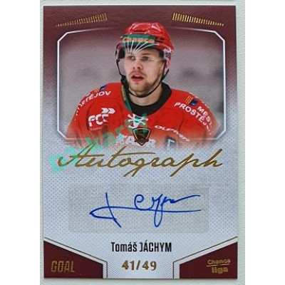 2022/23 Goal Cards Chance Liga 2. série #104 Tomáš Jáchym Autograph xx/49