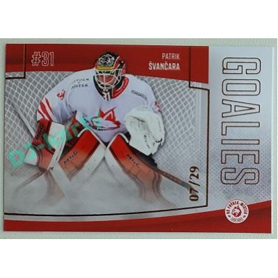 2022/23 Goal Cards Chance Liga 2. série #G-33 Patrik Švančara Goalies Parallel xx/29