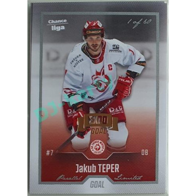 2022/23 Goal Cards Chance Liga 1. série #130 Jakub Teper Expo Pard. Silver 1 of 3
