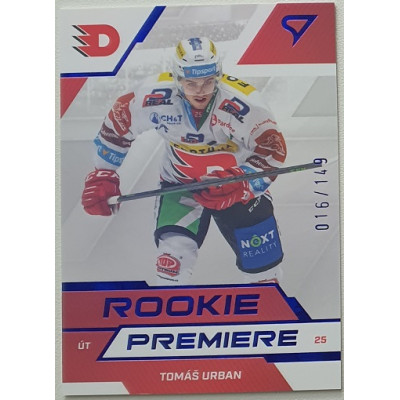 2022/23 Sportzoo ELH 1. série #RP-04 Tomáš Urban Rookie Premiere Limited xxx/149