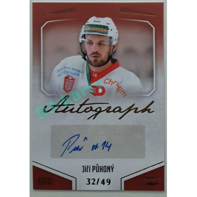 2022/23 Goal Cards Chance Liga 1. série #A-66 Jiří Půhoný Autograph 32/49