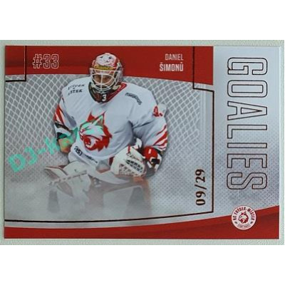 2022/23 Goal Cards Chance Liga 2. série #G-34 Daniel Šimonů Goalies Parallel xx/29