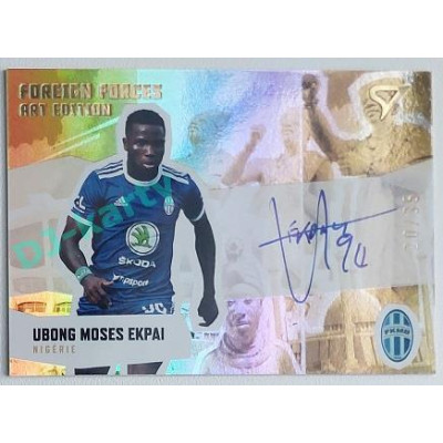 2022/23 Sportzoo Fortuna Liga 2. série #FFS-UE Ubong Moses Ekpai Foreing Forces Art Edition Auto xx/35