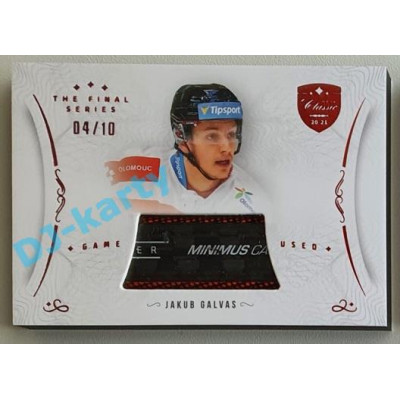 2021/22 OFS The Final Series Jakub Galvas #STI-GAJ 04/10 Game Used Stick Red