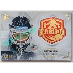 2021/22 Legendary Cards SAVES HELP MEMORABILIA SERIES #SH-037 Miroslav Svoboda Red xx/50