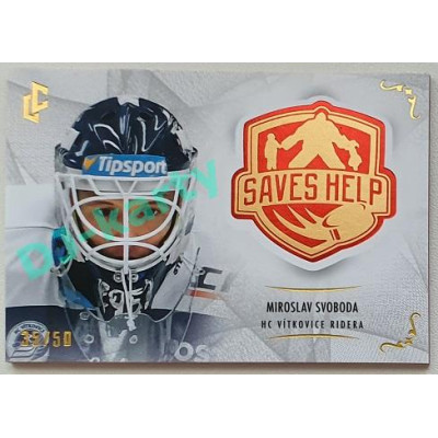 2021/22 Legendary Cards SAVES HELP MEMORABILIA SERIES #SH-037 Miroslav Svoboda Red xx/50
