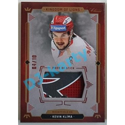 2021 OFS Kingdom of Lions Kevin Klíma #S15 04/10 Piece of Stick RED
