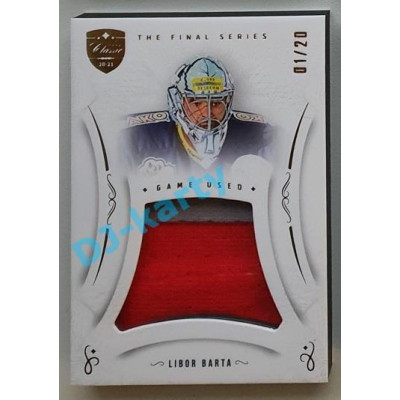 2021/22 OFS The Final Series Libor Barta #JER-LB 01/20 Game Used Jersey Gold
