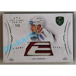 2021/22 OFS The Final Series Jiří Černoch #STI-CEJ 1/5 Game Used Stick Emerald