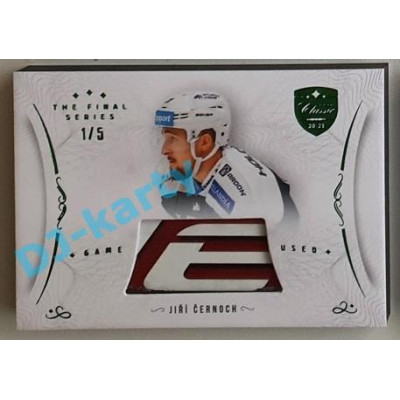 2021/22 OFS The Final Series Jiří Černoch #STI-CEJ 1/5 Game Used Stick Emerald