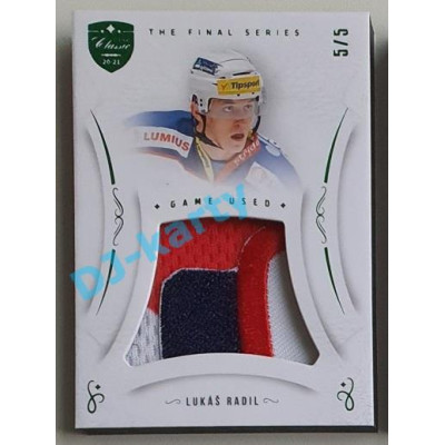2021/22 OFS The Final Series Lukáš Radil #JER-LR 5/5 Game Used Jersey Emerald