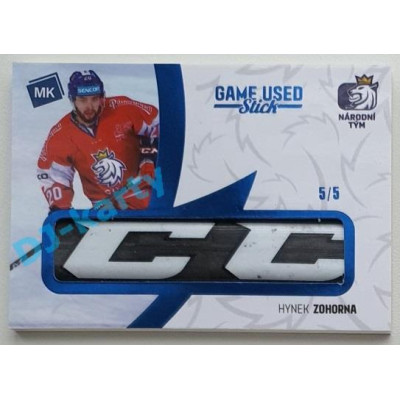 2021 MK reprezentace Hynek Zohorna #16 5/5 Game used memorabilia Blue