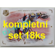 2021/22 Legendary Cards SAVES HELP MEMORABILIA SERIES kompletní set Saves Moments History Gold 18ks
