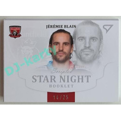 2021/22 Sportzoo TIPSPORT ELH 2. série #SN-JB Jérémie Blain Star Night Booklet 14/25