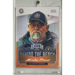 2023/24 Goal cards Chance Liga 2. série #BB-12 Miroslav Přerost Behind the Bench perleť Expo 1of1