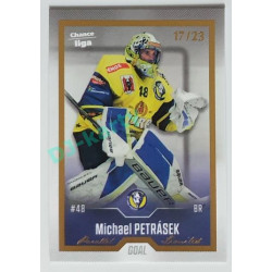2022/23 Goal Cards Chance Liga 1. série #087 Michael Petrásek Gold 03/23