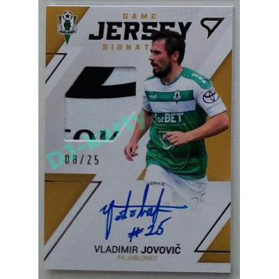 2022/23 Sportzoo Fortuna Liga 2. série #GJS-JO Vladimir Jovovič Game Jersey Auto 08/25