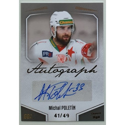 2022/23 Goal Cards Chance Liga 2. série #132 Michal Poletín Autograph xx/49
