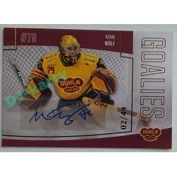 2022/23 Goal Cards Chance Liga 2. série #19 Adam Wolf Goalies Autograph xx/49