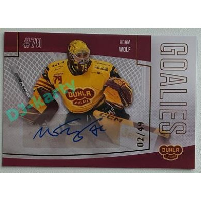 2022/23 Goal Cards Chance Liga 2. série #19 Adam Wolf Goalies Autograph xx/49