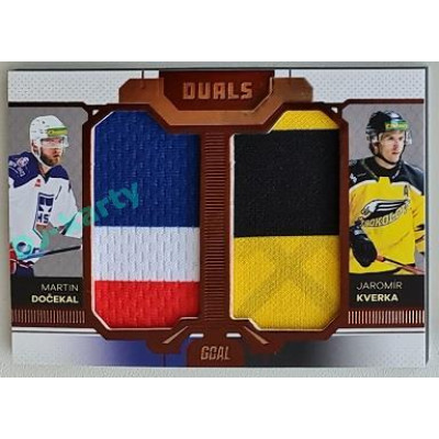 2022/23 Goal Cards Chance Liga Update #D-07 M. Dočekal / J. Kverka Duals Jersey Bronze 21/30