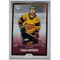 2022/23 Goal Cards Chance Liga Update #407 Tomáš Havránek Gold xx/23