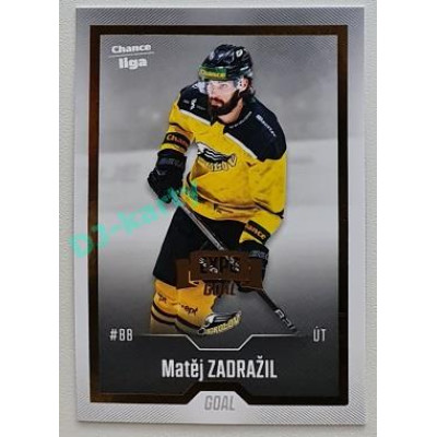 2022/23 Goal Cards Chance Liga 2. série #242 Matěj Zadražil Expo Gold 1 of 3