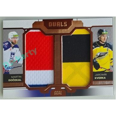 2022/23 Goal Cards Chance Liga Update #D-07 M. Dočekal / J. Kverka Duals Jersey Bronze 04/30