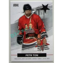 2022 Goal Cards Rozlučka Jardy Bednáře a Marka Tomici #28 Petr Ton Expo Gold 1of3