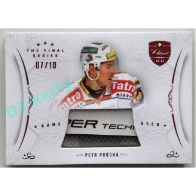 2021/22 OFS The Final Series Petr Průcha #STI-PRP 07/10 Game Used Stick Red