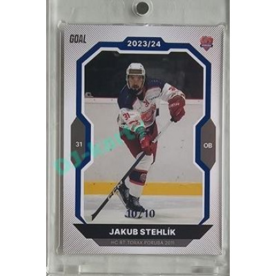 2023/24 Goal cards Chance Liga 2. série #264 Jakub Stehlík Blue 10/10