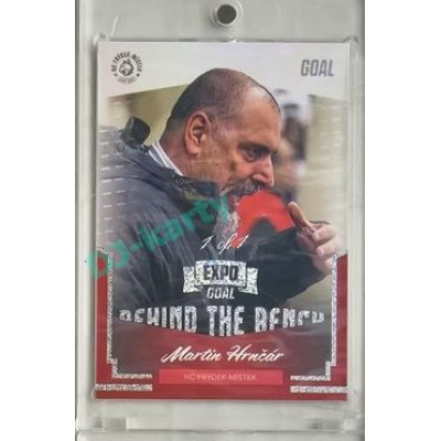 2023/24 Goal cards Chance Liga 2. série #BB-18 Martin Hrnčár Behind the Bench perleť Expo 1of1