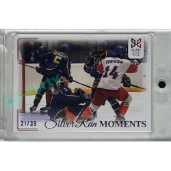 2023/24 Legendary Cards Hlinka Gretzky Cup Young Lions #SRM-40 Fibigr skóruje a snižuje stav utkání Silver Run Moments Rainbow xx/39
