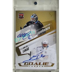 2023/24 Sportzoo ELH 2. serie #GTS-LL Eetu Laurikainen / Jan Lukáš Goalie Tandem Dual Auto 20/35