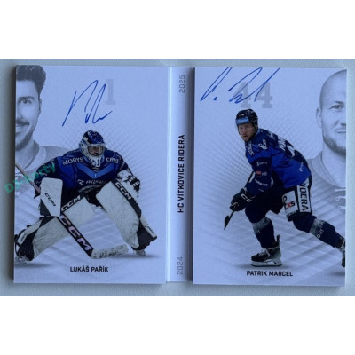2024/25 Sportzoo ELH 2. serie #DD-PM Lukáš Pařík / Patrik Marcel Defensive Duo Scripted Booklet 01/10