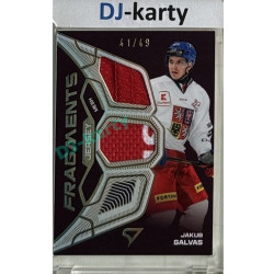 2025 Sportzoo Hokejové ČESKO #JF-JG Jakub Galvas Jersey Fragments Level 2 41/49