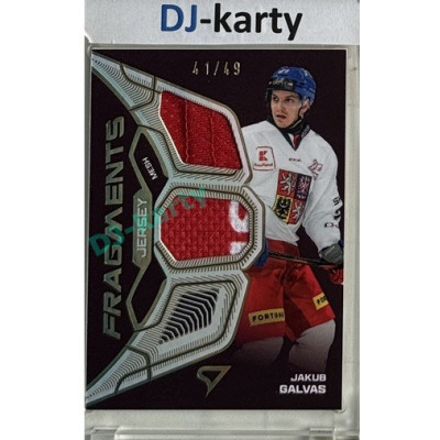 2025 Sportzoo Hokejové ČESKO #JF-JG Jakub Galvas Jersey Fragments Level 2 41/49