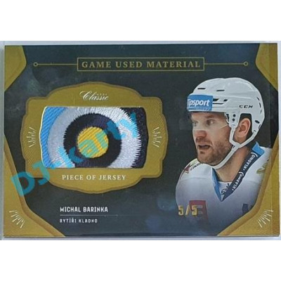 2020/21 OFS 1.série Michal Barinka #GUM-MBA 5/5 Game Used Material Black Cut