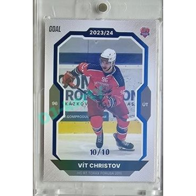 2023/24 Goal cards Chance Liga 2. série #265 Vít Christov Blue 10/10