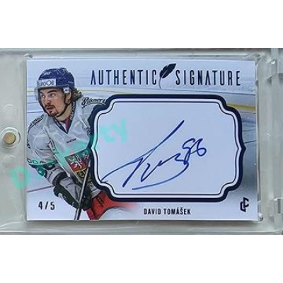 2023/24 LC Expectations Road to Prague #AS-16 David Tomášek Authentic Signature Blue 4/5