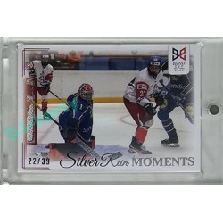 2023/24 Legendary Cards Hlinka Gretzky Cup Young Lions #SRM-37 Švédský brankář odolával českým šancím Silver Run Moments Rainbow xx/39