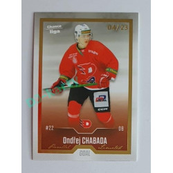 2022/23 Goal Cards Chance Liga 2. série #345 Ondřej Chabada Gold 04/23