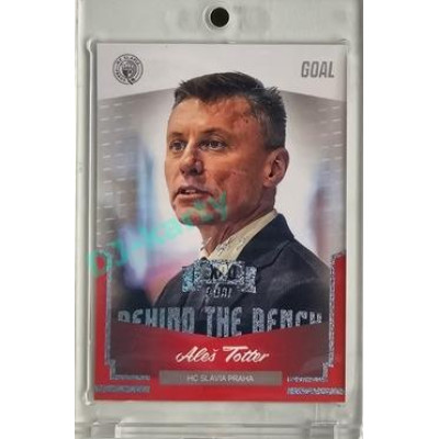 2023/24 Goal cards Chance Liga 2. série #BB-22 Aleš Totter Behind the Bench perleť Expo 1of1