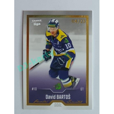 2022/23 Goal Cards Chance Liga 2. série #375 David Bartoš Gold 04/23