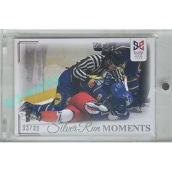 2023/24 Legendary Cards Hlinka Gretzky Cup Young Lions #SRM-38 Duel Česko - Švédsko přinesl 22 trestů Silver Run Moments Rainbow xx/39